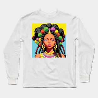 Black Woman with Beautiful Dreadlocks Long Sleeve T-Shirt